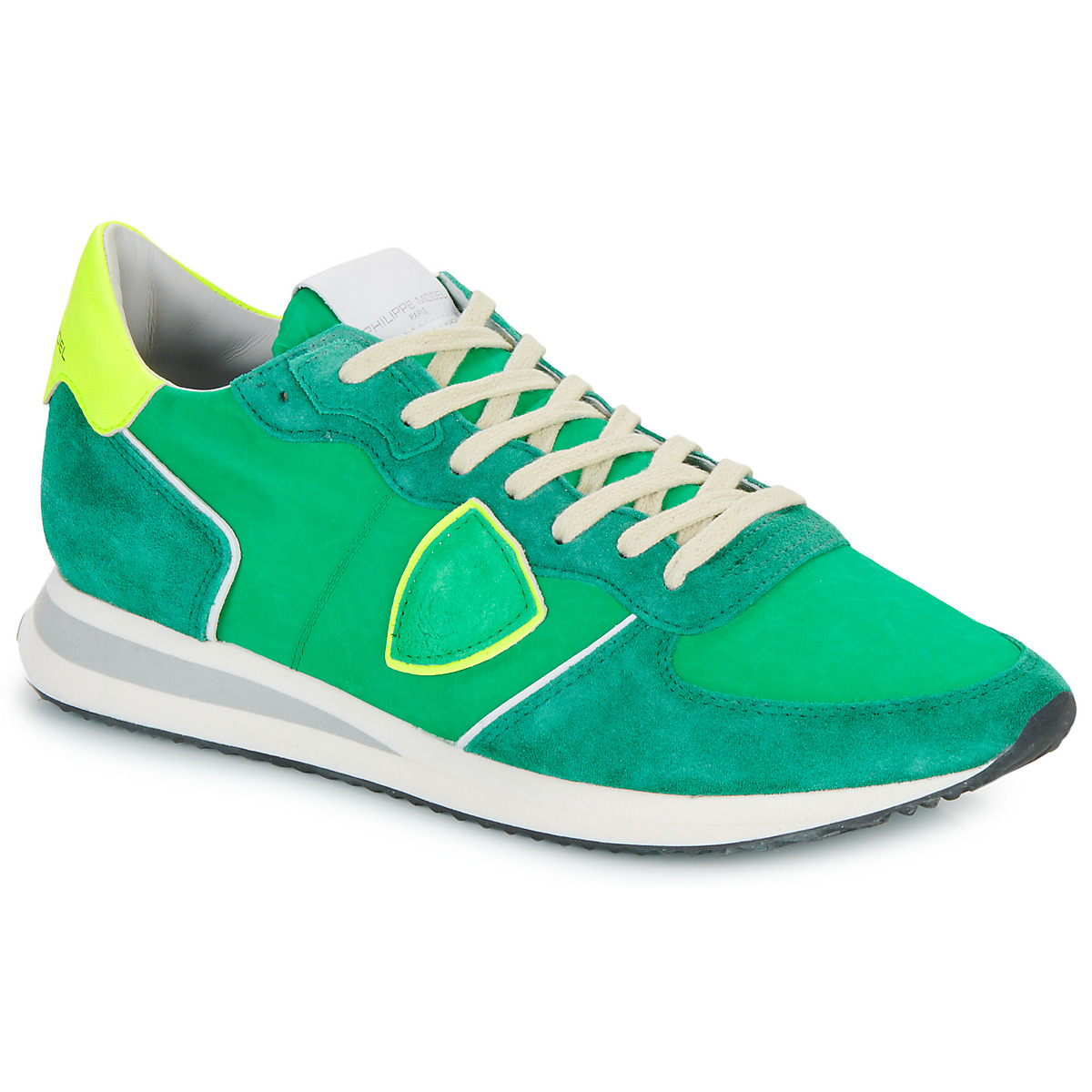 Shoes Men Low top trainers Philippe Model TRPX LOW MAN Green / Yellow