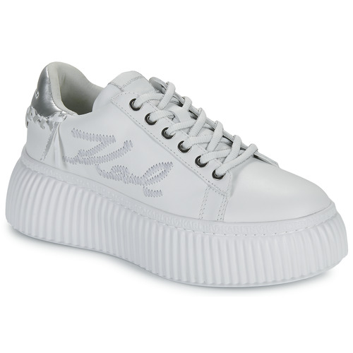 Shoes Women Low top trainers Karl Lagerfeld KREEPER LO Whipstitch Lo Lace White / Silver