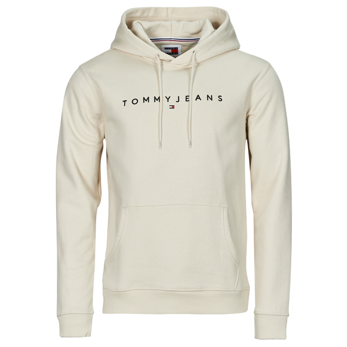 Tommy Jeans TJM REG LINEAR LOGO HOODIE EXT Beige - Free delivery | Spartoo  NET ! - Clothing sweaters Men