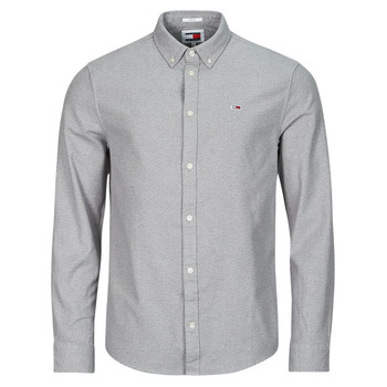 Clothing Men long-sleeved shirts Tommy Jeans TJM REG BRUSHED GRINDLE SHIRT Grey