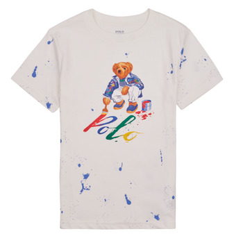 Clothing Children short-sleeved t-shirts Polo Ralph Lauren BEAR SS CN-KNIT SHIRTS-T-SHIRT White