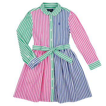 Clothing Girl Short Dresses Polo Ralph Lauren JNMLTFNSDRSS-DRESSES-DAY DRESS Multicolour