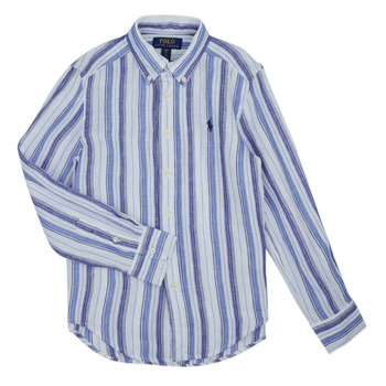 Clothing Boy long-sleeved shirts Polo Ralph Lauren 322902178005 Blue / Sky