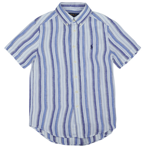 Clothing Boy short-sleeved shirts Polo Ralph Lauren 323934866001 Blue / Sky / White