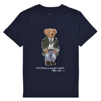 Clothing Children short-sleeved t-shirts Polo Ralph Lauren SS CN-KNIT SHIRTS-T-SHIRT Marine