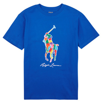 Clothing Boy short-sleeved t-shirts Polo Ralph Lauren SS CN-KNIT SHIRTS-T-SHIRT Blue