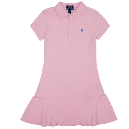 Clothing Girl Short Dresses Polo Ralph Lauren ROBE POLO ROSE Pink