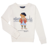 Clothing Girl sweaters Polo Ralph Lauren BEARCNFLEECE-KNIT SHIRTS-SWEATSHIRT Ivory