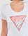 Clothing Women short-sleeved t-shirts Guess RN SATIN TRIANGLE White