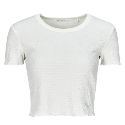 Clothing Women short-sleeved t-shirts Guess CN SMOKED White