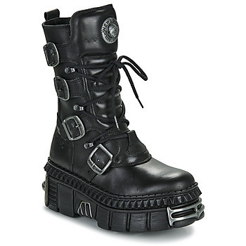 Shoes Mid boots New Rock WALL 1473 Black
