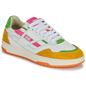 Shoes Women Low top trainers Caval PLAYGROUND White / Orange / Pink
