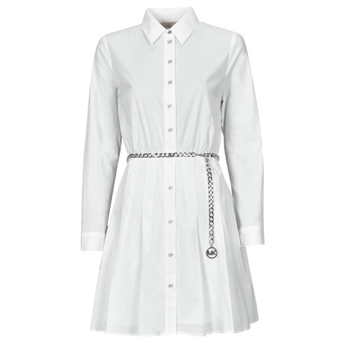 Clothing Women Short Dresses MICHAEL Michael Kors COTTON MINI DRESS White