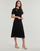 Clothing Women Long Dresses MICHAEL Michael Kors MK SNAP RAGLAN FLAR MIDI Black