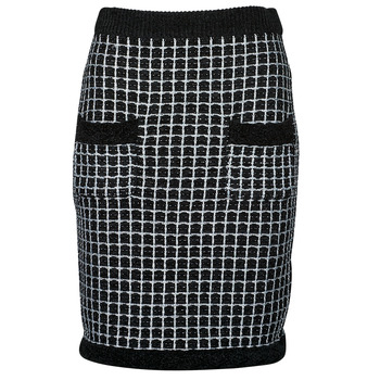Karl Lagerfeld boucle knit skirt Black / White