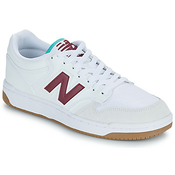 Shoes Low top trainers New Balance 480 White / Bordeaux