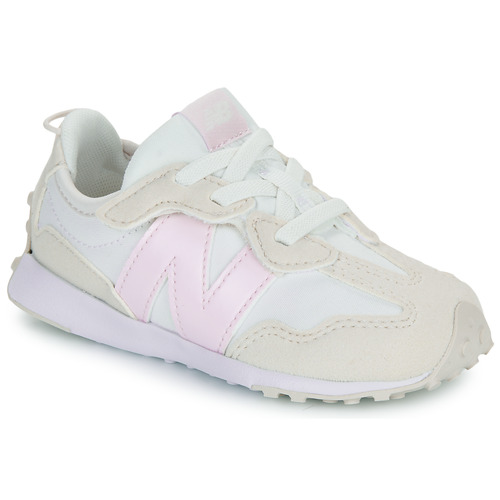 Shoes Girl Low top trainers New Balance 327 Beige / White / Pink