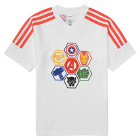 Clothing Boy short-sleeved t-shirts Adidas Sportswear LK MARVEL AVENGERS T White / Red