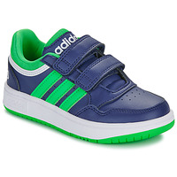 Shoes Boy Low top trainers Adidas Sportswear HOOPS 3.0 CF C Blue / Green