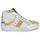 Shoes Women High top trainers Meline  White / Brown / Silver