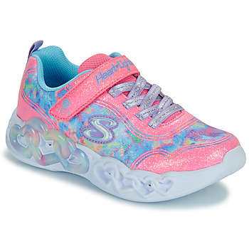 Shoes Girl Low top trainers Skechers LIGHTS INFINITE HEART - COLOR LOVIN Pink