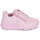 Shoes Girl Low top trainers Skechers UNO LITE - EASY ZIP Pink