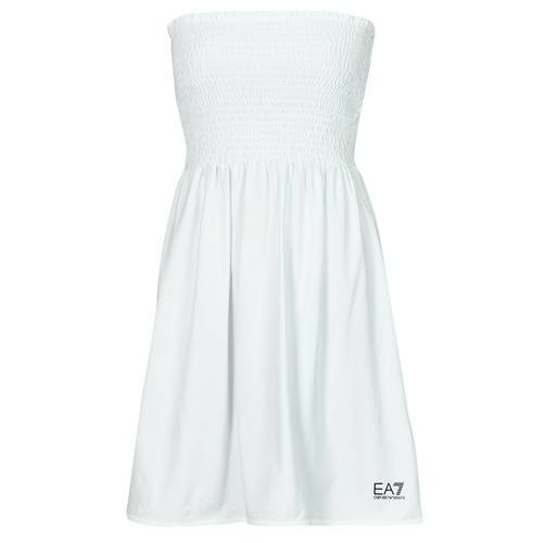 Clothing Women Short Dresses Emporio Armani EA7 ROBE SMOCK White