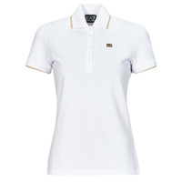 Clothing Women short-sleeved polo shirts Emporio Armani EA7 POLO White / Gold