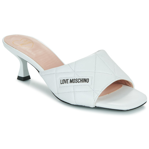 Shoes Women Mules Love Moschino LOVE MOSCHINO QUILTED White