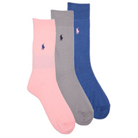 Accessorie Socks Polo Ralph Lauren 84023PK-MERC 3PK-CREW SOCK-3 PACK Marine / Grey / Pink
