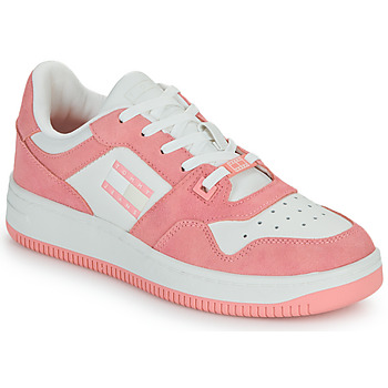 Tommy Jeans TJW RETRO BASKET WASHED SUEDE White / Pink