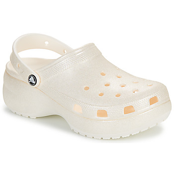 Shoes Women Clogs Crocs Classic Platform Glitter ClogW Beige / Glitter