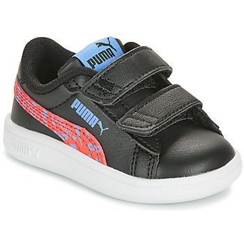 Shoes Boy Low top trainers Puma SMASH 3.0 L INF Black / Red