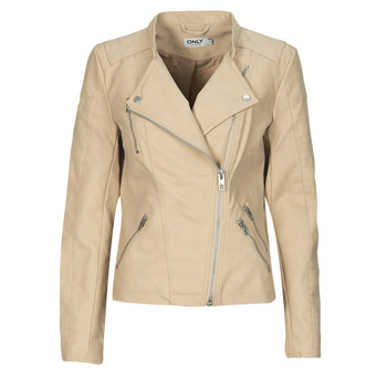 Clothing Women Leather jackets / Imitation le Only ONLAVA Beige