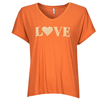 Clothing Women short-sleeved t-shirts Only ONLHARRINA  Orange