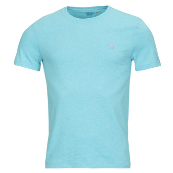 Clothing Men short-sleeved t-shirts Polo Ralph Lauren T-SHIRT AJUSTE EN COTON Blue / Turquoise / Nova / Heather
