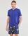 Clothing Men short-sleeved t-shirts Polo Ralph Lauren T-SHIRT AJUSTE COL V EN COTON Blue