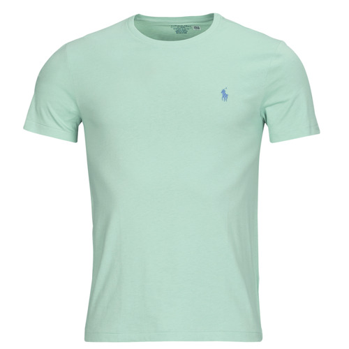 Clothing Men short-sleeved t-shirts Polo Ralph Lauren T-SHIRT AJUSTE EN COTON Green