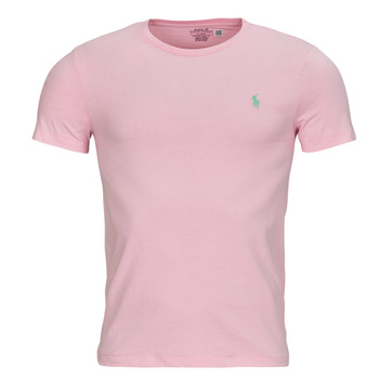 Clothing Men short-sleeved t-shirts Polo Ralph Lauren T-SHIRT AJUSTE EN COTON Pink / Garden / Pink