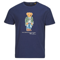 Clothing Men short-sleeved t-shirts Polo Ralph Lauren T-SHIRT POLO BEAR AJUSTE EN COTON Marine