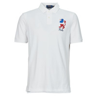 Clothing Men short-sleeved polo shirts Polo Ralph Lauren POLO COUPE DROITE EN COTON BRODE White