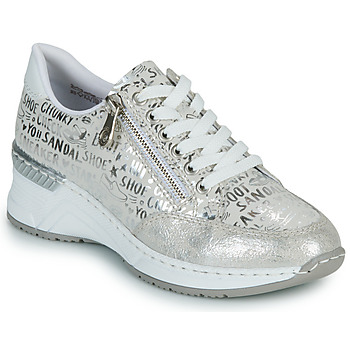 Shoes Women Low top trainers Rieker  White / Silver