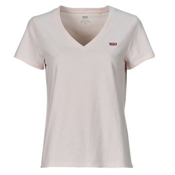 Clothing Women short-sleeved t-shirts Levi's PERFECT VNECK Mauve / Chalk
