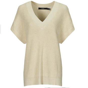 Clothing Women short-sleeved t-shirts Vero Moda VMNEWLEXSUN  Beige