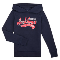 Clothing Boy sweaters Jack & Jones JJELOGO SWEAT HOOD 2 COL 24 SNJNR Marine