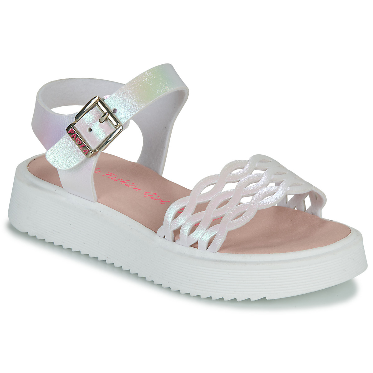 Shoes Girl Sandals Pablosky  White / Iris
