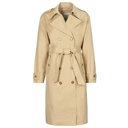 Clothing Women Trench coats Pepe jeans STAR Beige