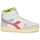 Shoes Women High top trainers Diadora MAGIC BASKET MID White / Grey / Pink