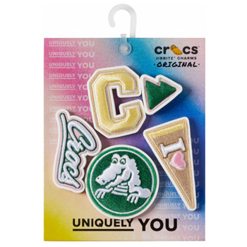 Accessorie Accessories Crocs Crocs Varsity Patch 5 Pack Beige / Green