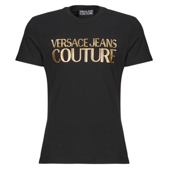 Clothing Men short-sleeved t-shirts Versace Jeans Couture 76GAHT00 Black